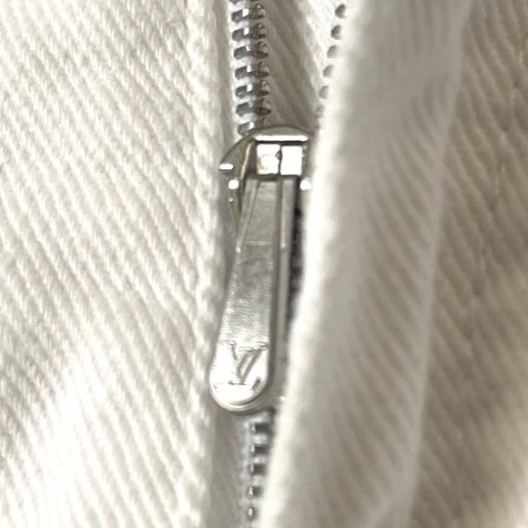 Auc Louis Vuitton Toile denim white straight leg jeans - Picture 13 of 13